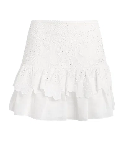 Sandro Paris Guipure Lace Mini Skirt In White