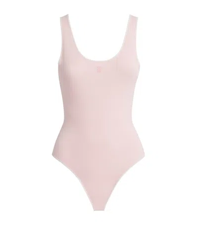 Sandro Paris Knit Scoop-neck Bodysuit In Pink