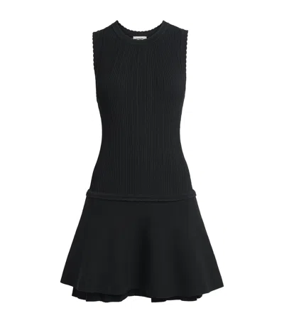 Sandro Paris Knitted Mini Dress In Black