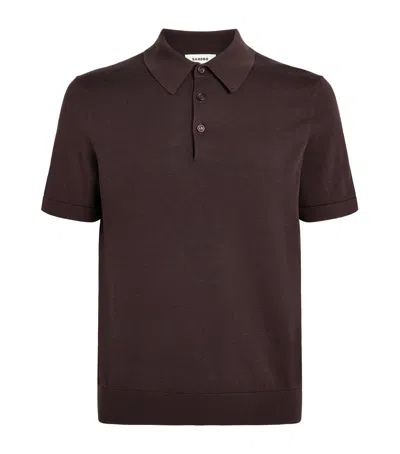 Sandro Paris Knitted Polo Shirt In Silver