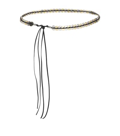 Sandro Paris Leather Jewellery Belt In Multi