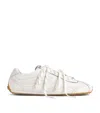Sandro Paris Leather Light Wave Sneakers In White