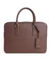 Sandro Paris Leather Slim Briefcase In Red