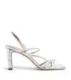 Sandro Paris Metallic Faye Heeled Sandals 70 In Silver