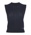 Sandro Textured Cropped Knit Sweater In Blue