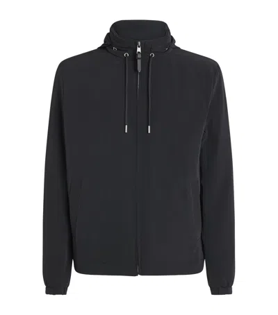 Sandro Paris Padded Hooded Jacket In Black