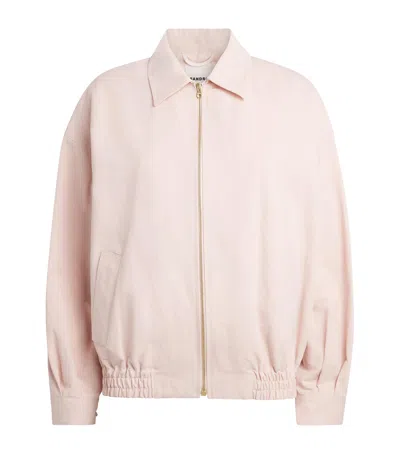 Sandro Paris Satin Wide-leg Trousers In Pink