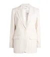 Sandro Paris Sequinned Stripe Blazer In Beige