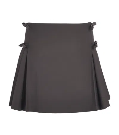 Sandro Paris Side-bow Pleated Mini Skirt In Multi