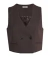 Sandro Paris Striped Waistcoat In Brown