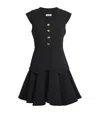 Sandro Paris Structured Buttoned Mini Dress In Black
