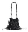 Sandro Paris Studded Shoulder Bag In Black