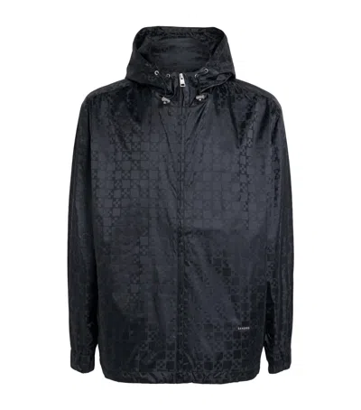 Sandro Paris Technical Fabric Jacquard Jacket In Black