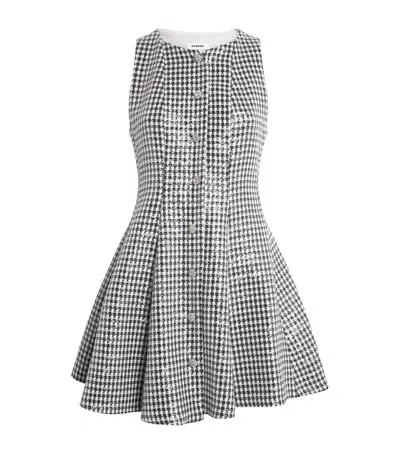 Sandro Paris Tweed Sequinned Mini Dress In Black