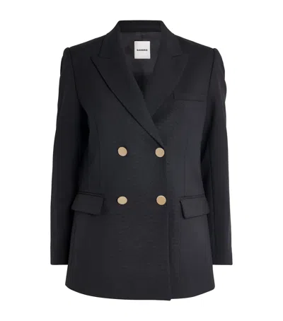Sandro Paris Virgin Wool Blazer In Black