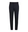 Sandro Paris Virgin Wool Straight Trousers In Blue