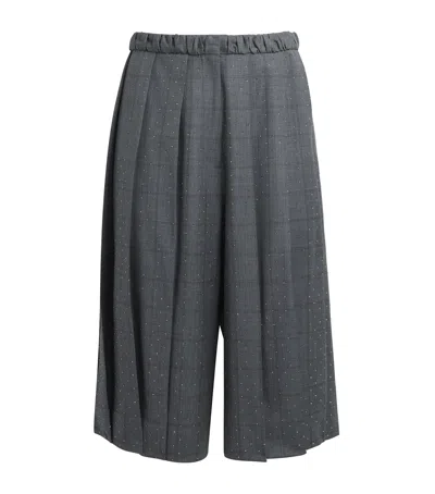 Sandro Paris Wool Embellished Culottes In Gray