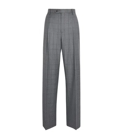 Sandro Paris Wool Rhinestone Straight Trousers In Multi