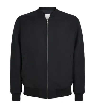Sandro Paris Wool-blend Bomber Jacket In Black