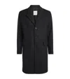 Sandro William Single-breasted Overcoat In Black