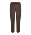 Sandro Paris Wool-blend Drawstring Trousers In Brown