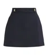 Sandro Paris Wool-blend Pinstripe Mini Skort In Blue