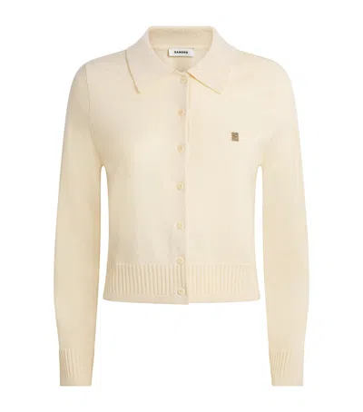 Sandro Paris Wool-cashmere Polo Cardigan