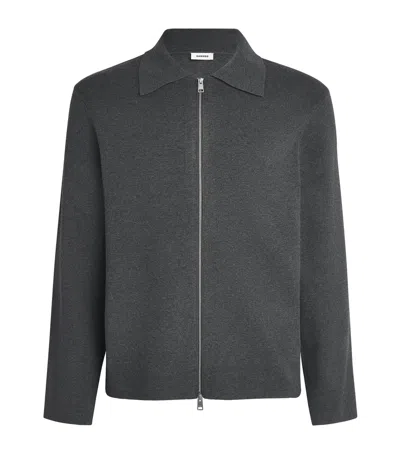 Sandro Paris Zip-up Cardigan In Black