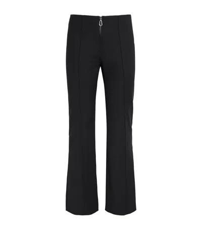 Sandro Paris Zip-up Flared Trousers In Black