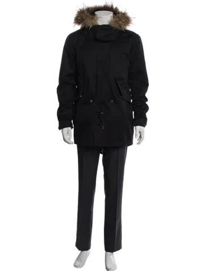 Pre-owned Sandro Parka In Black