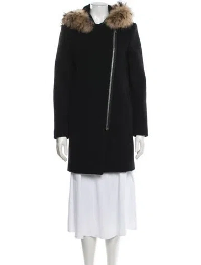 Pre-owned Sandro Parka In Black