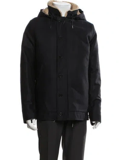Pre-owned Sandro Parka In Black