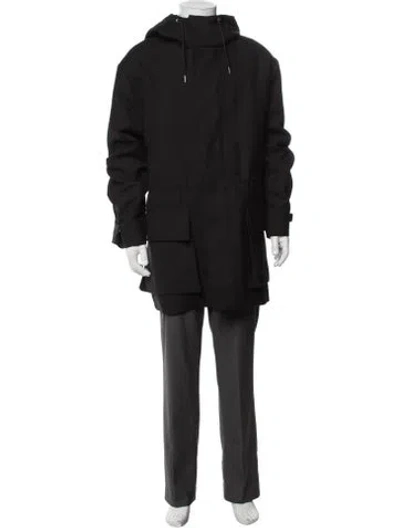 Pre-owned Sandro Parka In Black
