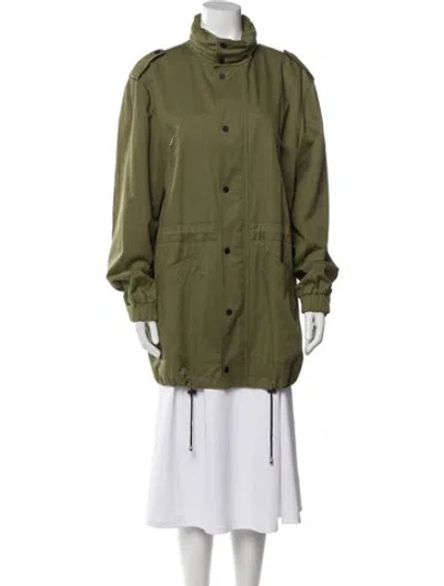 Pre-owned Sandro Parka In Green