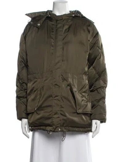 Pre-owned Sandro Parka In Green