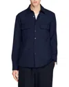 Sandro Patch Pocket Shirt In Blue