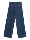 Sandro Patch-pockets Jeans In Blue