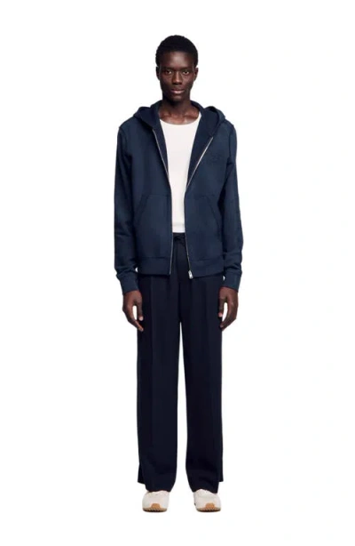 Sandro Patch Sweatshirt In Blue