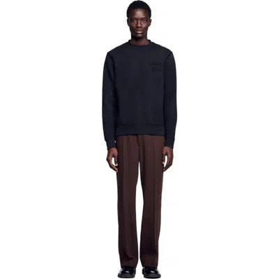 Sandro Patch Sweatshirt In Black