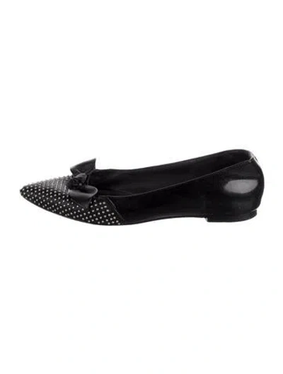 Pre-owned Sandro Patent Leather Ballet Flats In Black