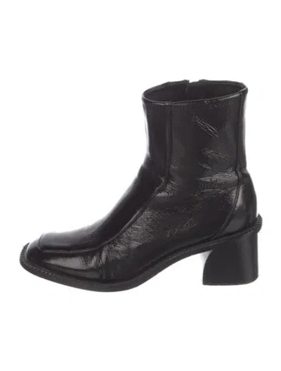 Pre-owned Sandro Patent Leather Boots In Black