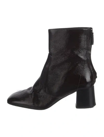Pre-owned Sandro Patent Leather Boots In Black