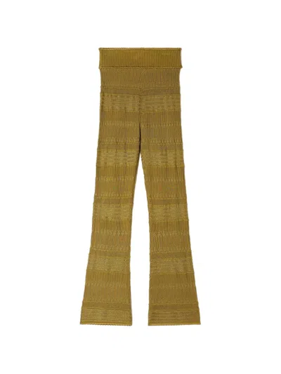 Sandro Pattern Slim-fit Trousers In Green