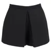 Sandro Patterned A-line Skorts In Black Wool In Black