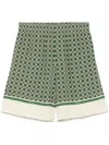 Sandro Patterned Floaty Bermuda Shorts In Neutrals