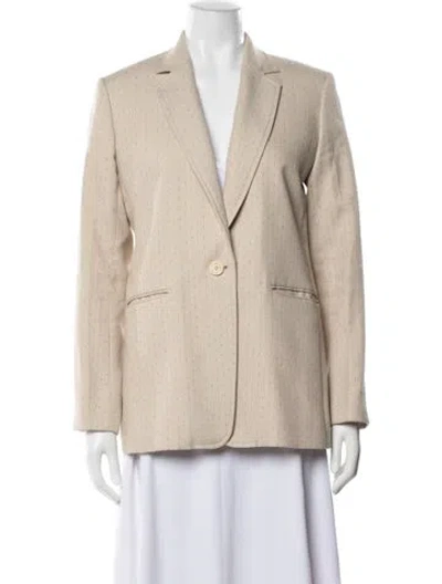 Pre-owned Sandro Patterned Blazer W/ Tags In Neutral