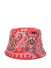 Sandro Patterned Bucket Hat In Red