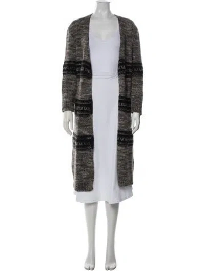 Pre-owned Sandro Patterned Coat In Multi