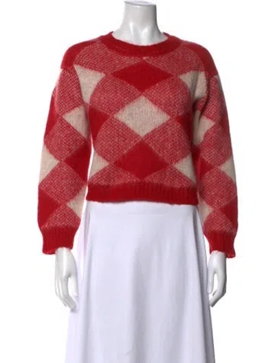 Pre-owned Sandro Patterned Crew Neck Sweater In Multi