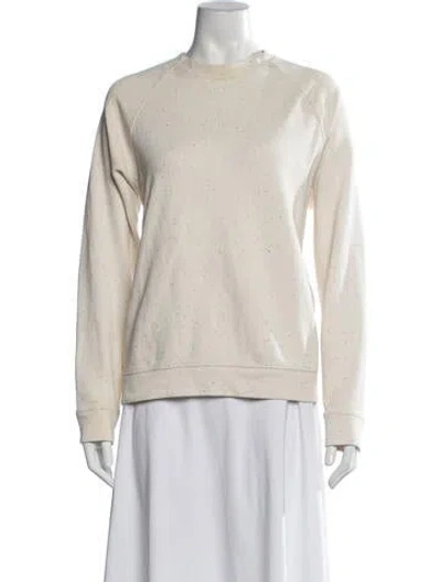 Pre-owned Sandro Patterned Crew Neck Sweatshirt In Neutrals